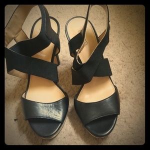 8.5 Michael Kors leather black heels